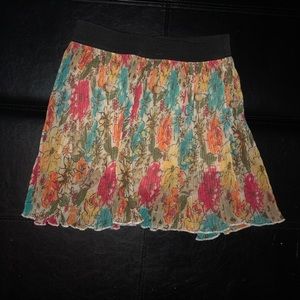 Mini Multicolored Autumn Themed Skirt